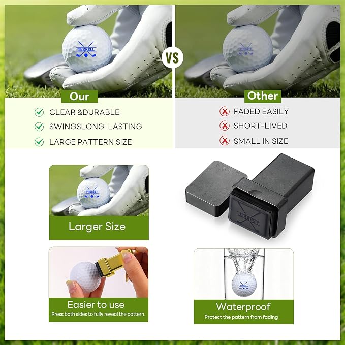 Personalized Golf Ball Stamp, Fast-Dry & Waterproof Ink Golf Ball Marker Stamp - Image 4