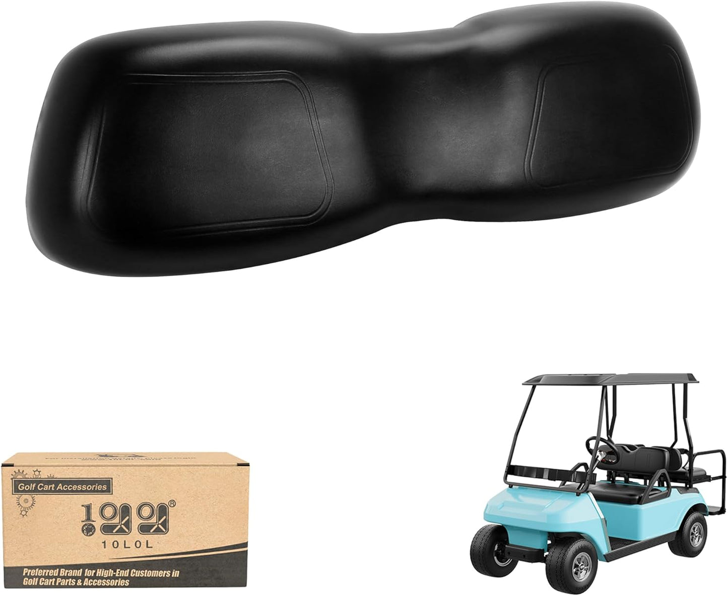 10L0L Front Seat Bottom & Backrest Assembly for Club Car DS 2000.5-up Golf Cart, Factory Style Replacement Cushions