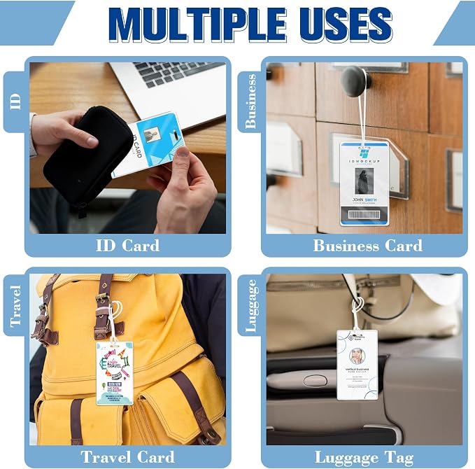 100 Pieces 7 Mil 2 1/2" x 4 1/4" Luggage Tag Laminating Pouches - Image 6