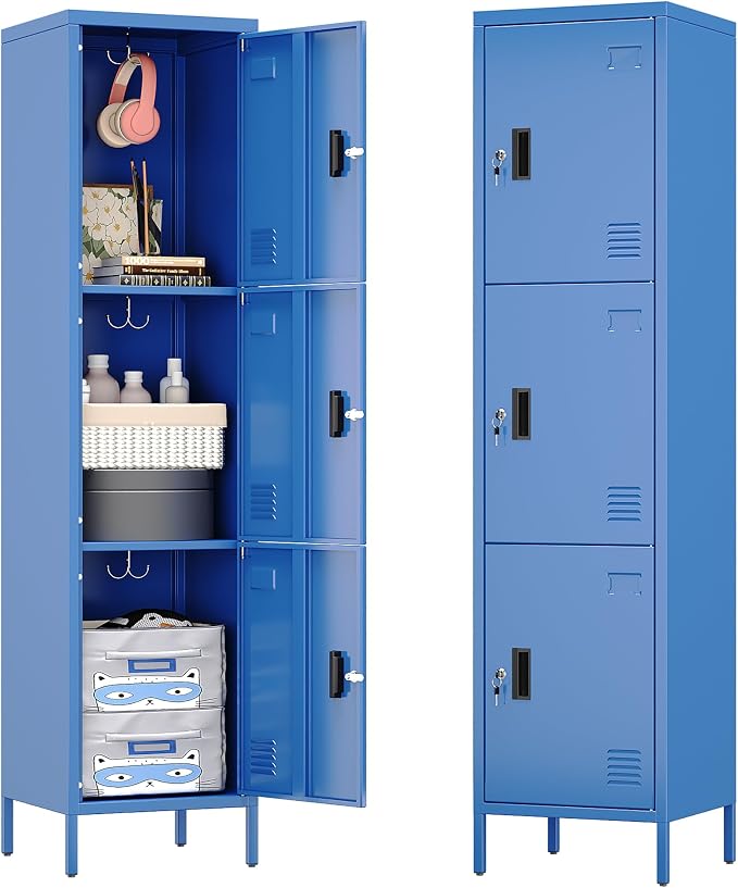 Aobabo 16" W 3 Door Metal Storage Locker by Aobabo