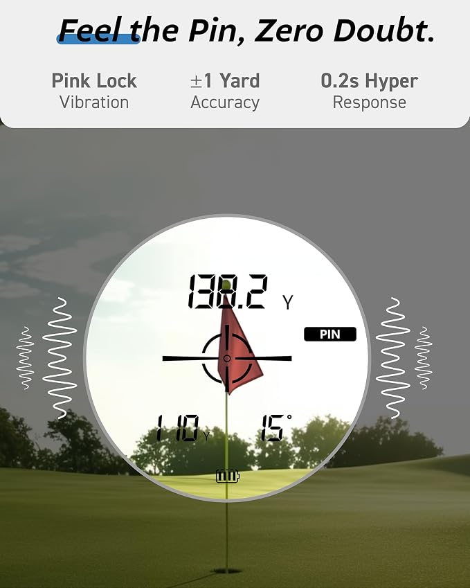 Golf Range Finder with Slope & Triangulation, 1300Yard Rangefinder, 5.3oz - Image 3