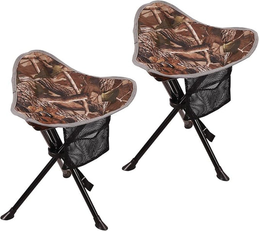 REDCAMP 2 Pack Folding Tripod Stools by REDCAMP