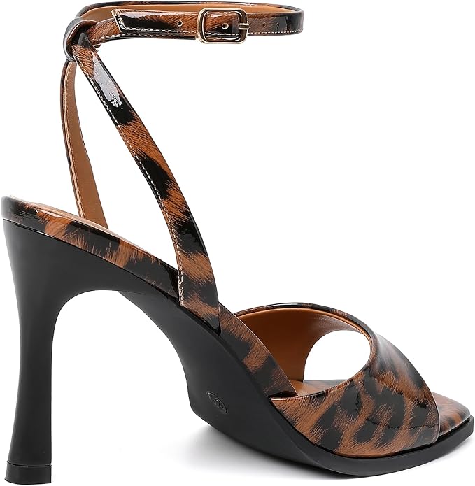 Mostrin Strappy Heels for Women Square Open Toe Lace Up Heeled Sandals Ankle - Image 9