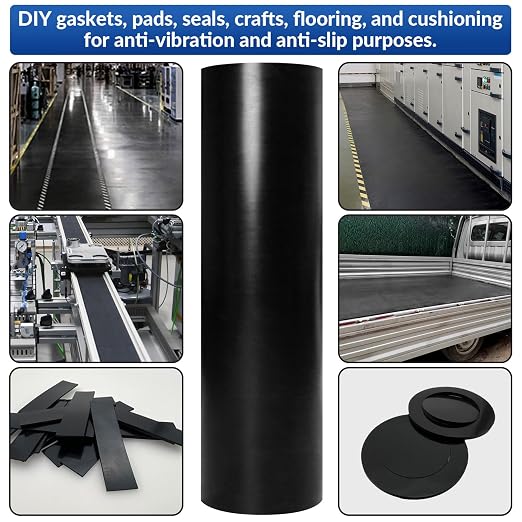 1/8" Thick 80" x 40" Heavy Duty Solid Rubber Sheet, High Temp Silicone Rubber - Image 6