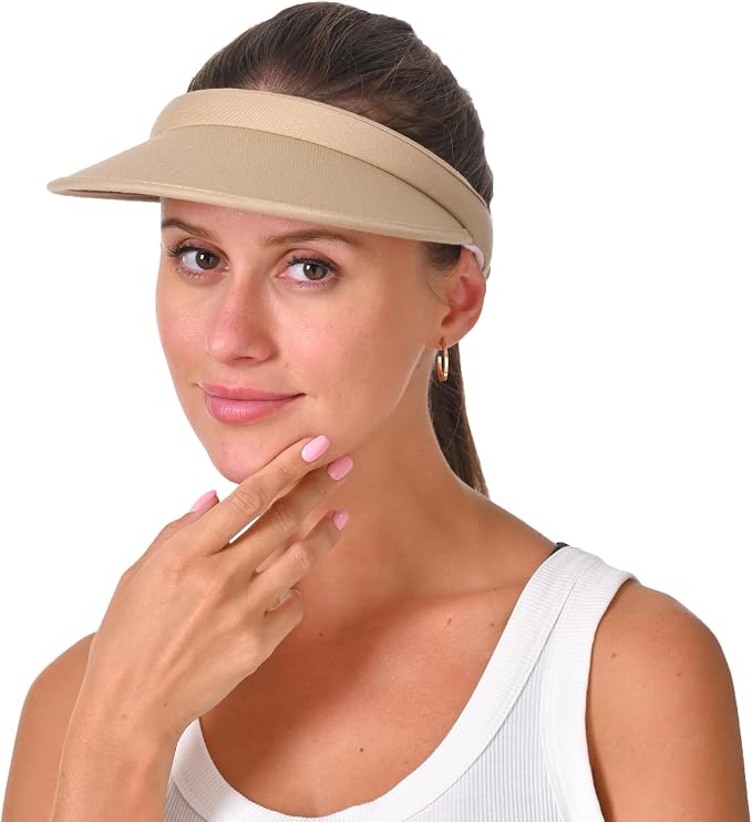 2 Pack Sun Visor Hats Women Men Clip On Wide Brim Visors Hat Outdoor Sports - Image 7
