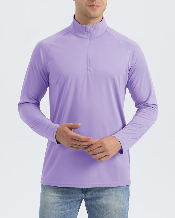 Boladeci Men's UPF 50+ Sun Shirts 1/4 Zip Long Sleeve SPF UV Protection - Image 2