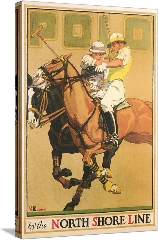 ART.COM Stretched Canvas Print Polo Poster, 16" x 24"