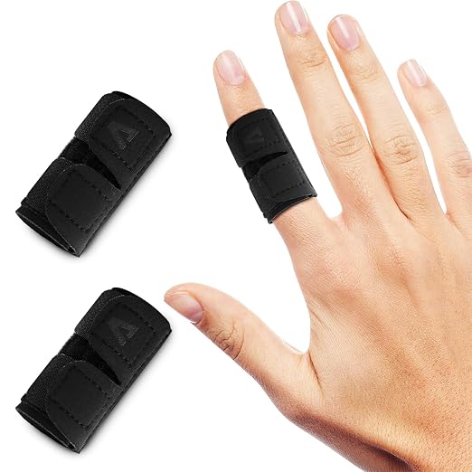 2PCS Finger Splints – Adjustable Compression Neoprene Finger Sleeves/Brace by KiiMos