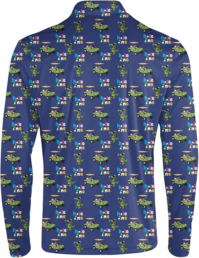 Men's Long Sleeve Golf Shirt Quick Dry 3 Button Work Fishing Outdoor Casual - Image 4
