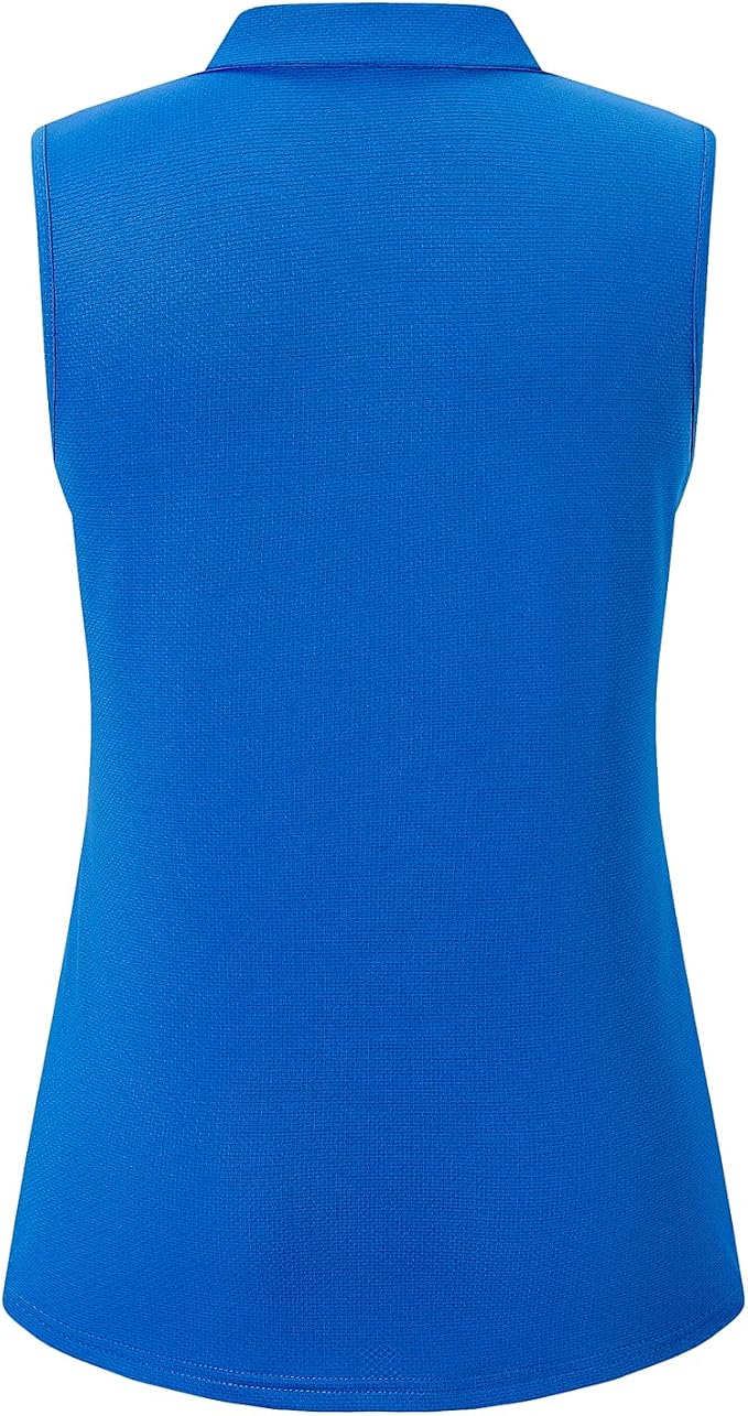 Womens Sleeveless Golf Polo Shirts Lightweight Tennis Sport Tops - Image 2
