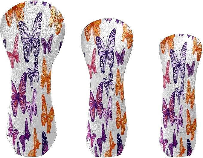Funny Butterfly Colorful Golf Head Covers by Counullo