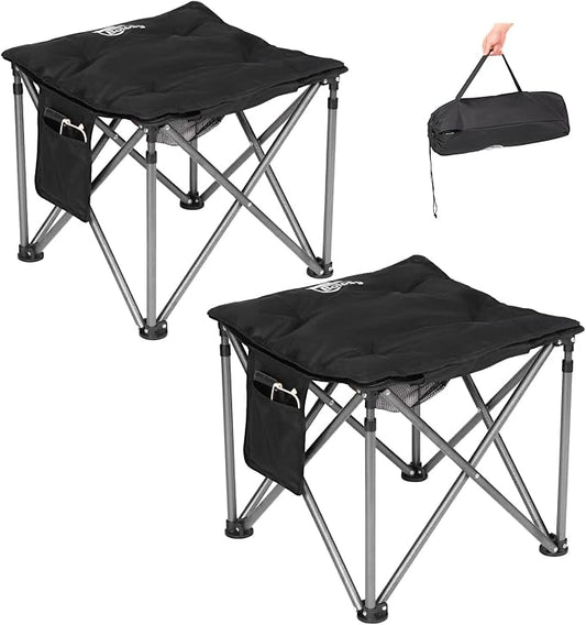 2 Pack Camping Stool with Removable Padded Folding Outdoor Stool Camping Stool by CAMPINGEQUIPMENT