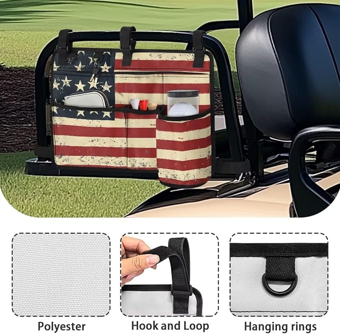 Fashion Golf Cart Rear Seat Organizer Lightweight Storage Bag Accessories - Image 6