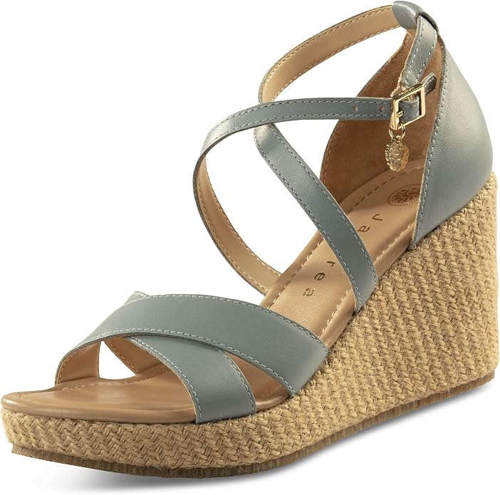 JATAREA Leather Wedge Sandals for Women | Women's Sandals Perfect for Summer by JATAREA