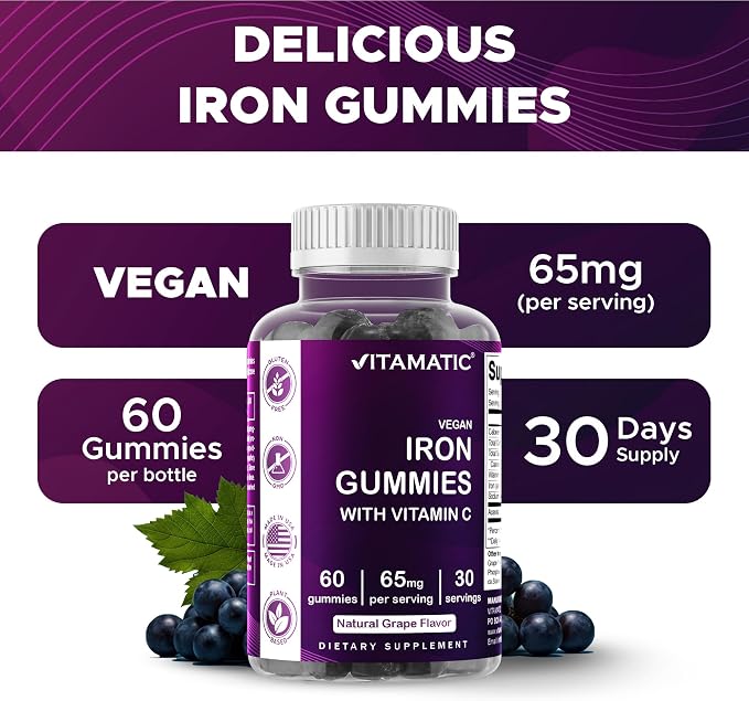 Vitamatic Iron 65 mg Gummies Supplement - Image 4