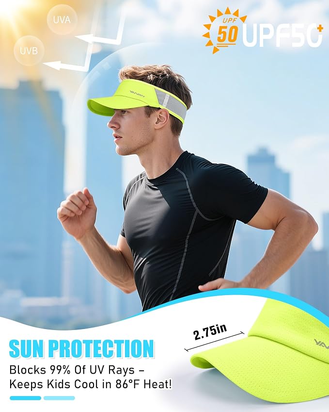 Sports Sun Visor Hats for Women Men Lightweight Breathable Cooling Stretchy - Image 2