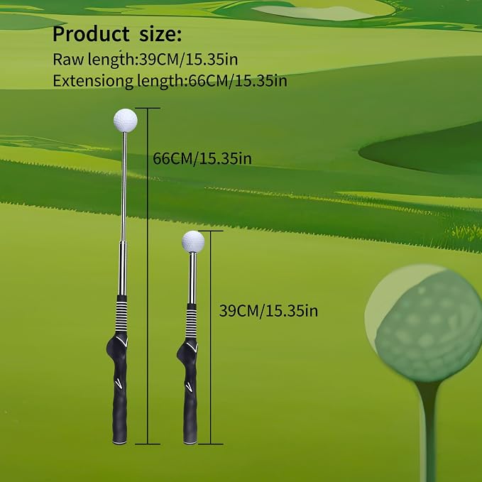Retractable Golf Swing Training Aid, Rhythm Click Sound Warm-up Golf Swing - Image 5