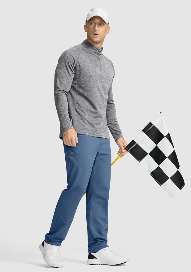 Soothfeel Men's Fleece Lined Pants 30"/32"/34" Golf Work Dress Pants Casual - Image 5