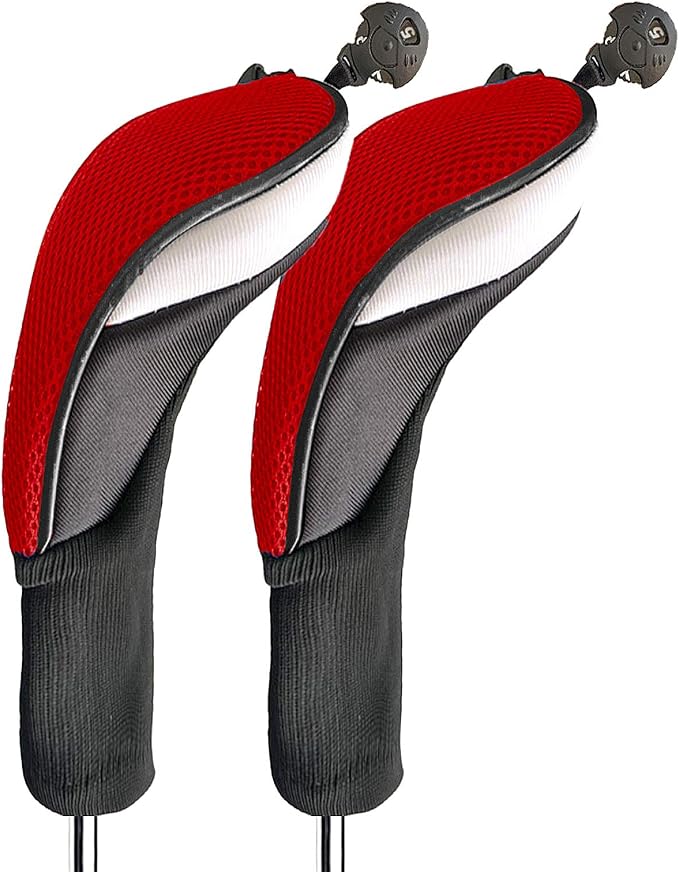 Golf Club Head Covers for Woods and Driver Hybrids Fairway Value Pack by AmySport