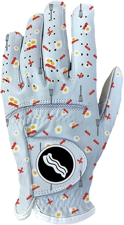 Bacon Eggs Funny Golf Glove – Men's Premium Japanese Synthetic Leather by Mermaid+Gear