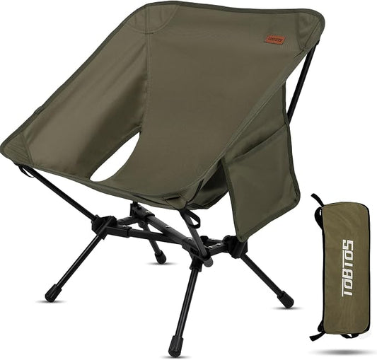 TOBTOS Portable Camping Chair, Support up to 330 LBS, Lightweight Folding by TOBTOS