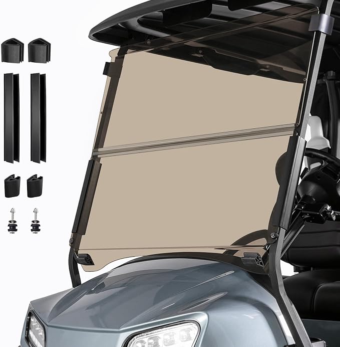 Golf Cart Foldable Windshield 3/16" Thicken Only Fits Club Car Precedent 2004+ by Cartalia