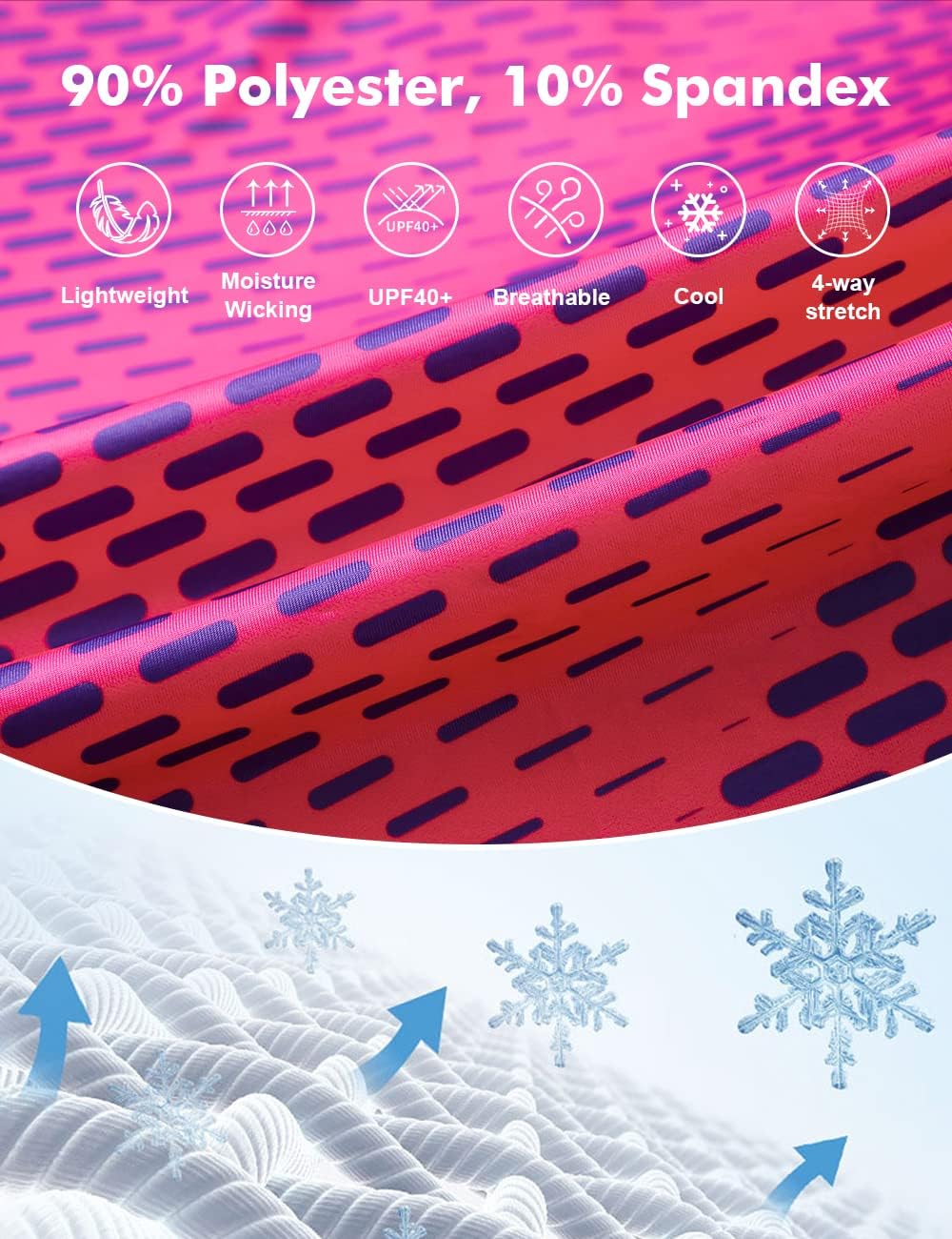 Hodaweisolp Golf Shirts for Men Dry Fit Print Moisture Wicking Performance Short Sleeve Polo Shirt