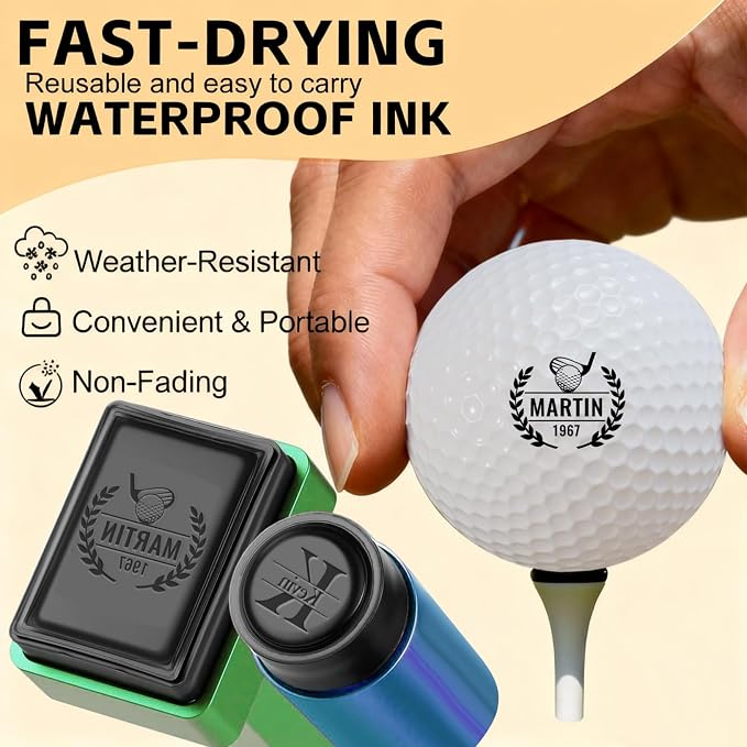 Personalized Golf Ball Stamp Custom Name Golf Ball Stamper Marker - Image 4