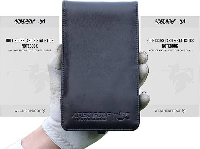 PU Leather Golf scorecard Holder & 2 Weatherproof Golf Notebook by Unknown