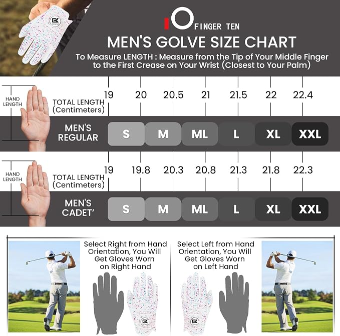 Golf Gloves Men Right Handed Golfer Left Hand Leather Stylish Value 2 Pack - Image 6