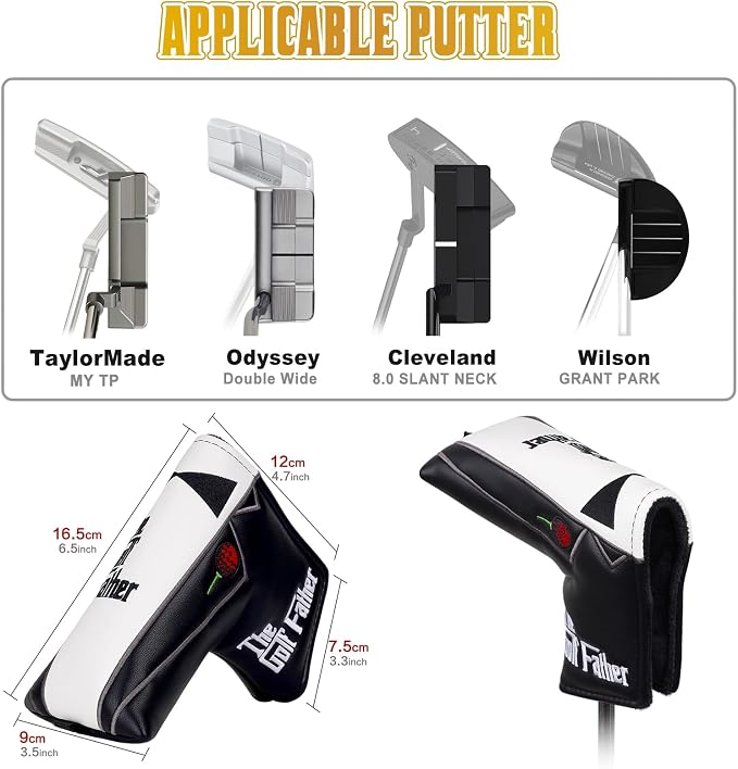 The Golf Father Golf Club Covers, Driver Fairway Hybrid Headcover, Funny Putter - Image 3