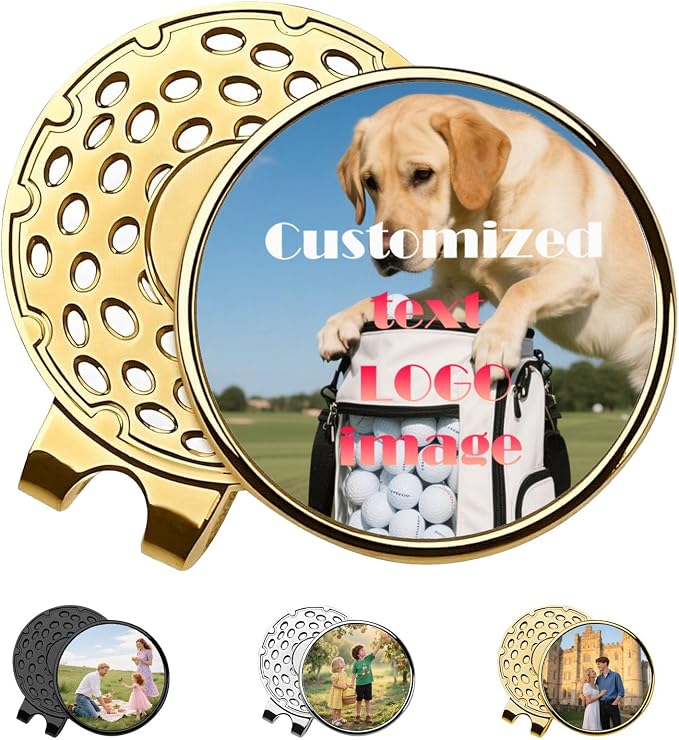 Custom Golf Ball Marker with Magnetic Hat Clip, Personalized Golf Ball Marker by Custom