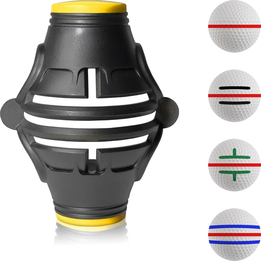 1 Pack 360° Triple Line Golf Ball Marker，Golf Ball Line Marker Tool，Golf Ball Marker Stencil，Alignment Ball Marker，Golf Accessories