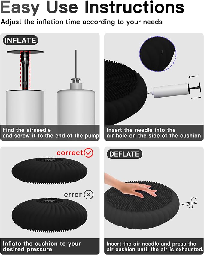 Wobble Cushion with Inflation Pump - Image 3