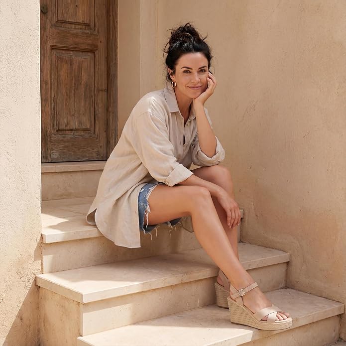 VICKI·VICKI Wedges for Women Platform Sandals Wedge Heels for Sandals - Image 3