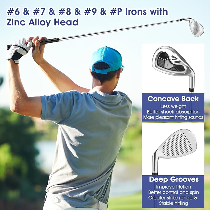 ULTIMATE Men's Complete Golf Club Set – Right-Handed, 9/11-Piece Full Set - Image 3