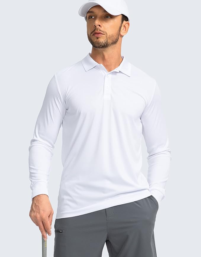 Men's Polo Shirt Long Sleeve Golf Shirts Lightweight UPF 50+ Sun Protection - Image 5