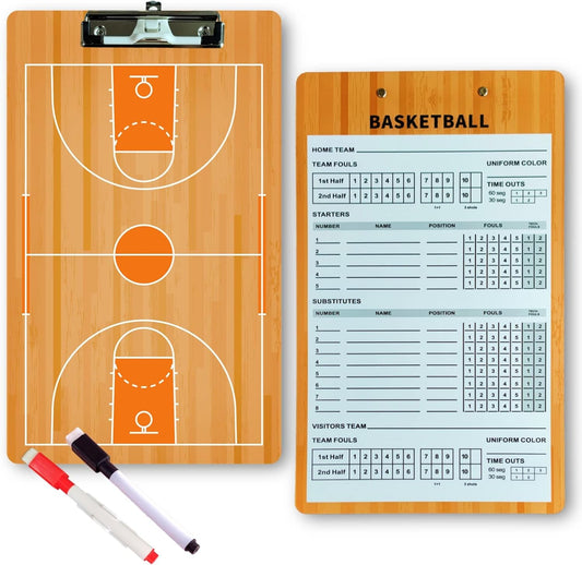 Basketball Clipboard Dry Erase for Coach,Basketball Coaches Clipboard,Clipboard for Coaches,Dry Erase Double-Sided Basketball Clipboard for Coaching