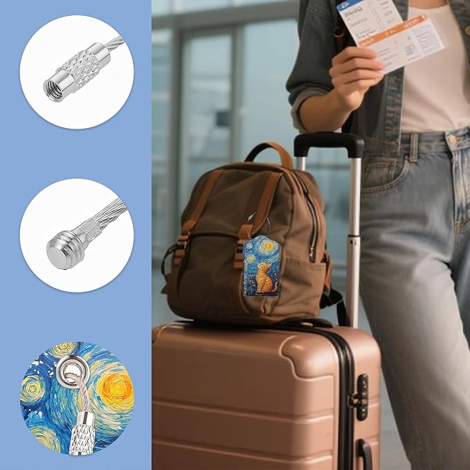 3 Pack PU Leahter Luggage Tag - Image 4