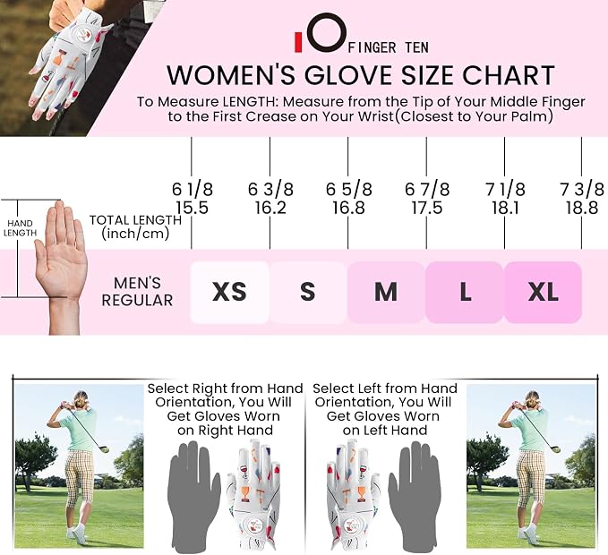 Ladies Golf Gloves Women Right Handed Golfer Left Hand Value 2 Pack - Image 5