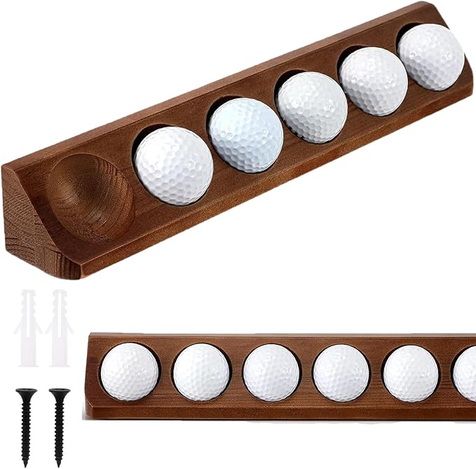 Wooden Golf Ball Display Case 1 Pack, Golf Ball Holder Display by Unknown