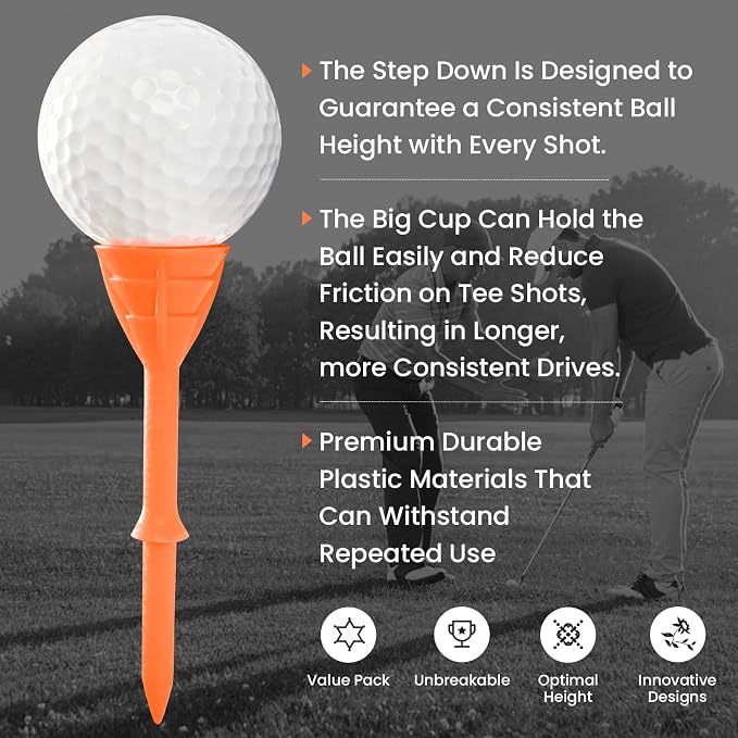 Golf Tees Plastic 3 1/4 inch Unbreakable 30 Pack - Image 4