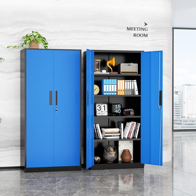 INTERGREAT Metal Storage Cabinet, Tall Metal Cabinet - Image 2