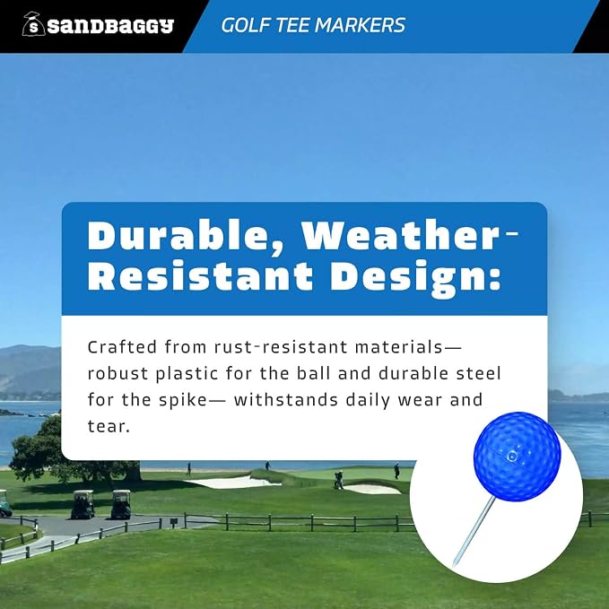 Sandbaggy Plastic Tee Markers for Golf Course - Image 5