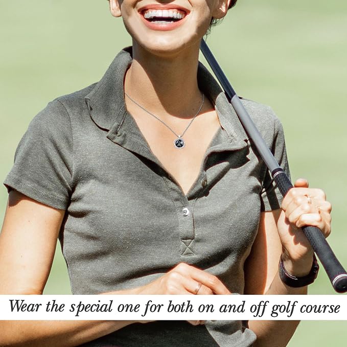 Golf Ball Marker with Ceramic Crystal Ball Marker Necklace Gifts Accessories - Image 4