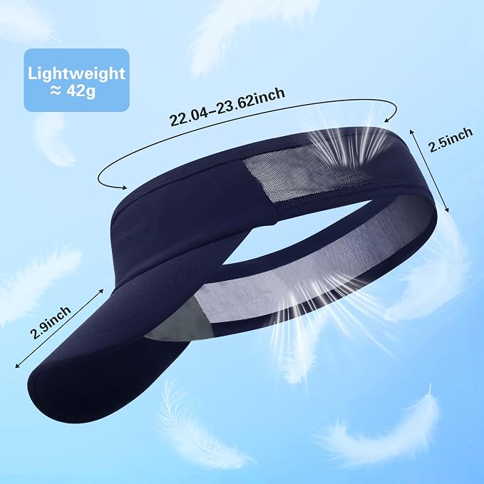 HH HOFNEN Sports Sun Visor Cooling Lightweight Stretchy Packable Running Golf - Image 3