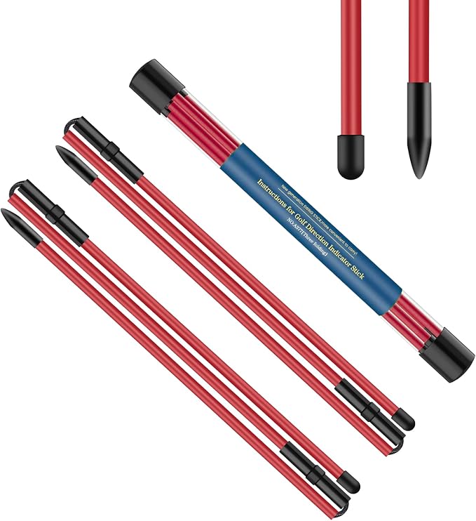 Golf Alignment Sticks 2 Pack, Golf Alignment Rods Upgraded 48" Collapsible Golf by BAIRBREGOLF