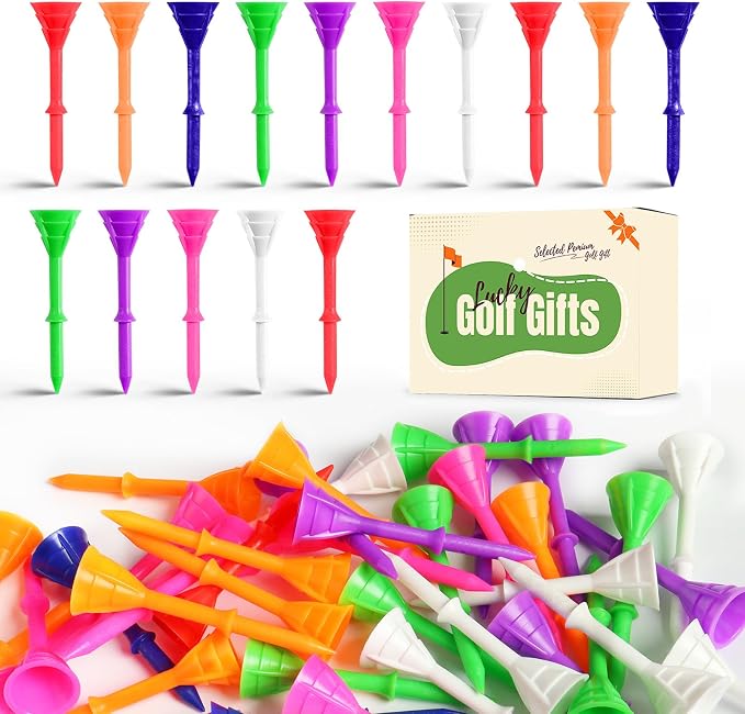 FINGER TEN Unbreakable Golf Tees Plastic 3 1/4 inch Value 50/100 Pack, Low by FINGERTENSport