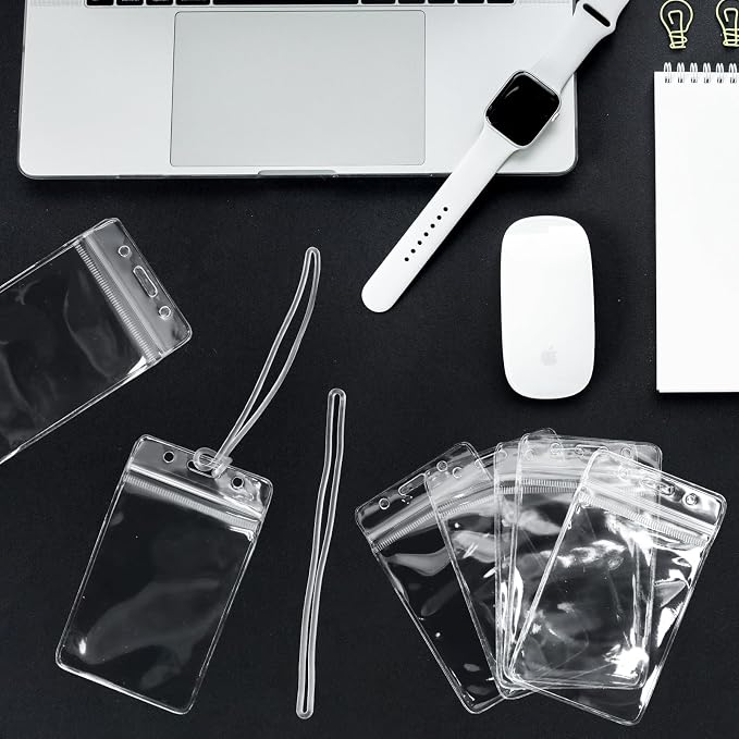 200-Piece Set of Clear Plastic Luggage and Badge Tag Holders, Perfect Office - Image 7