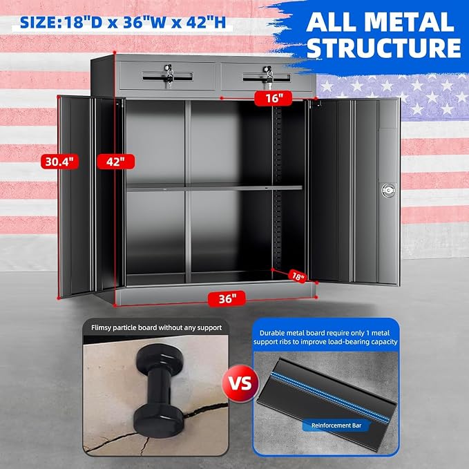 INTERGREAT Metal Garage Storage Cabinets - Image 3